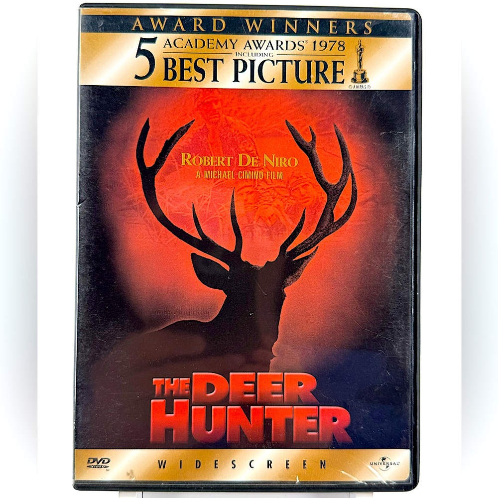 The Deer Hunter on DVD. Starring Robert De Niro and Christopher Walken.